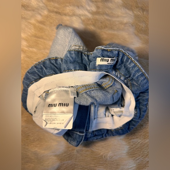 Miu Miu Light Blue Jean Shorts - Picture 4 of 4